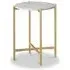 Marmora Round Side Table - White, Marble