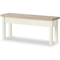 Painted Dining Bench with Storage - Coconut White