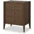 Paris 3 Drawer Bedside Cabinet - Dark Brown, Oak