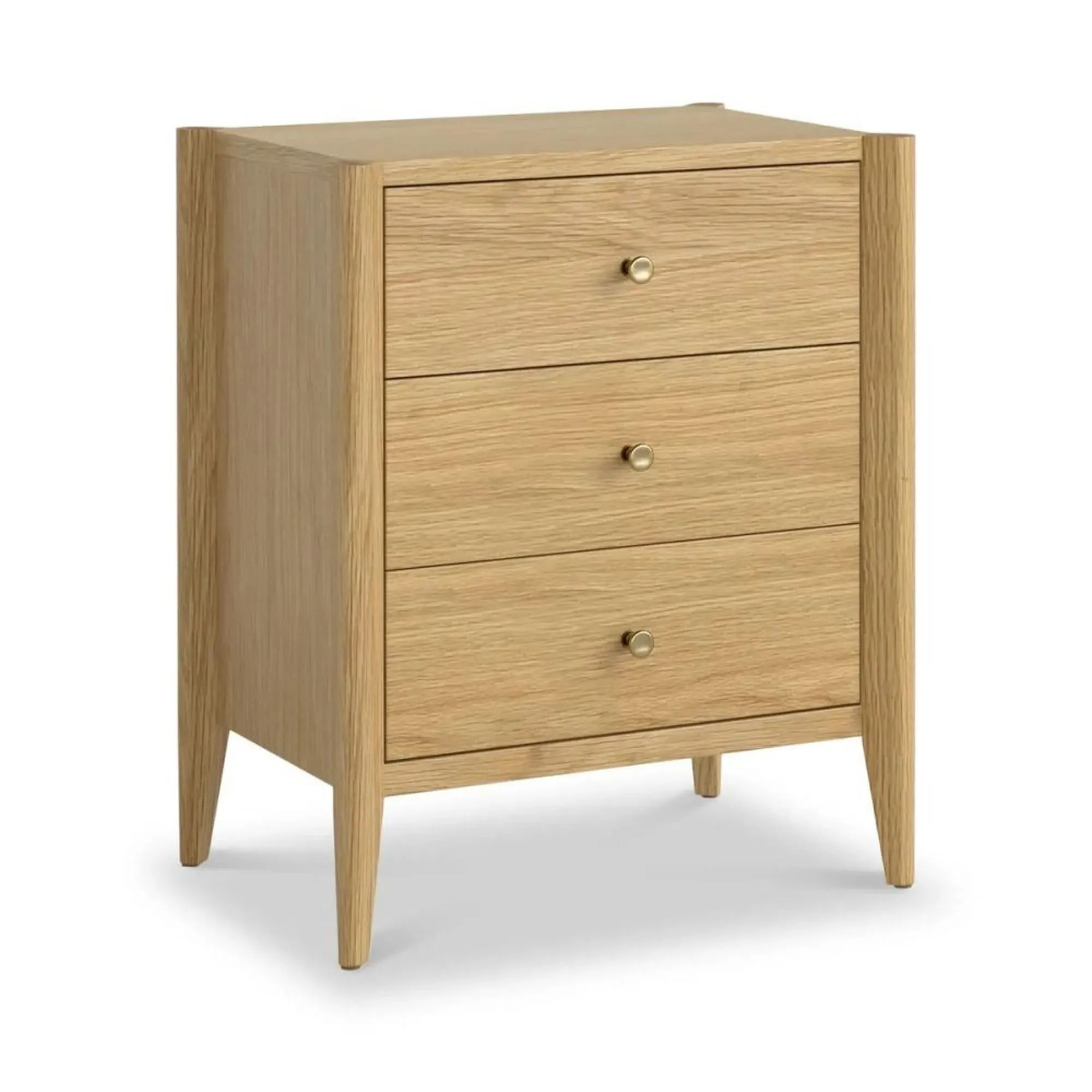 Paris 3 Drawer Bedside Cabinet - Natural, Oak