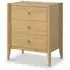 Paris 3 Drawer Bedside Cabinet - Natural, Oak
