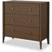 Paris 3 Drawer Chest - Dark Brown, Oak