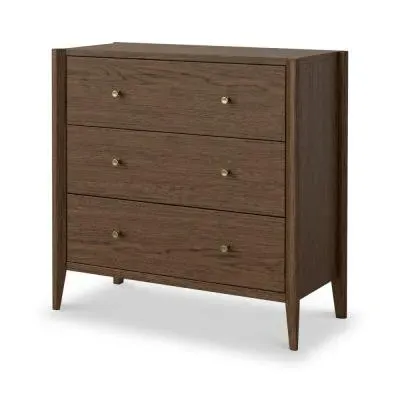 Paris 3 Drawer Chest - Dark Brown, Oak image