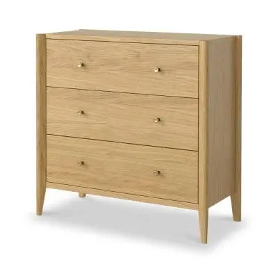 Paris 3 Drawer Chest - Natural, Oak