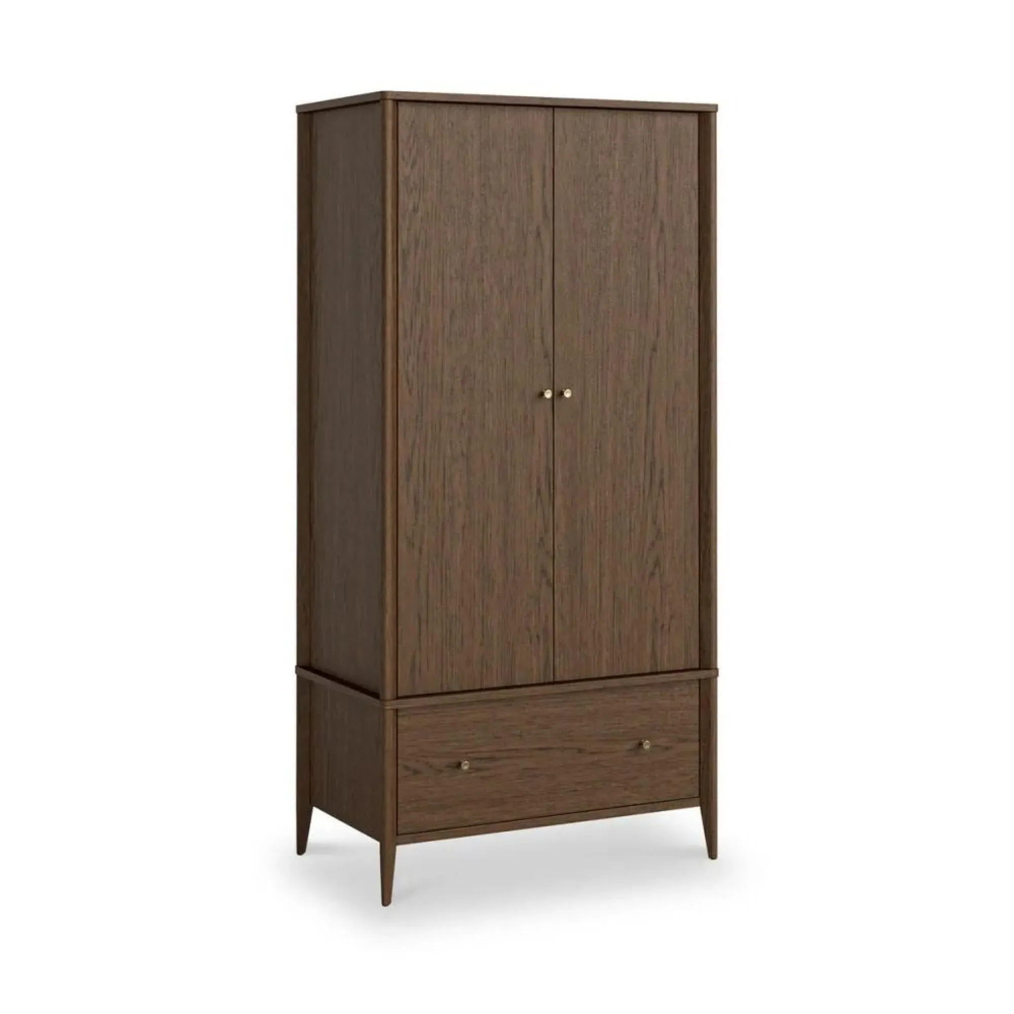 Paris Dark Oak 2 Door Wardrobe - Dark Brown