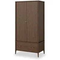 Paris Dark Oak 2 Door Wardrobe - Dark Brown