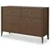 Paris Dark Oak 6 Drawer Wide Chest - Dark Brown