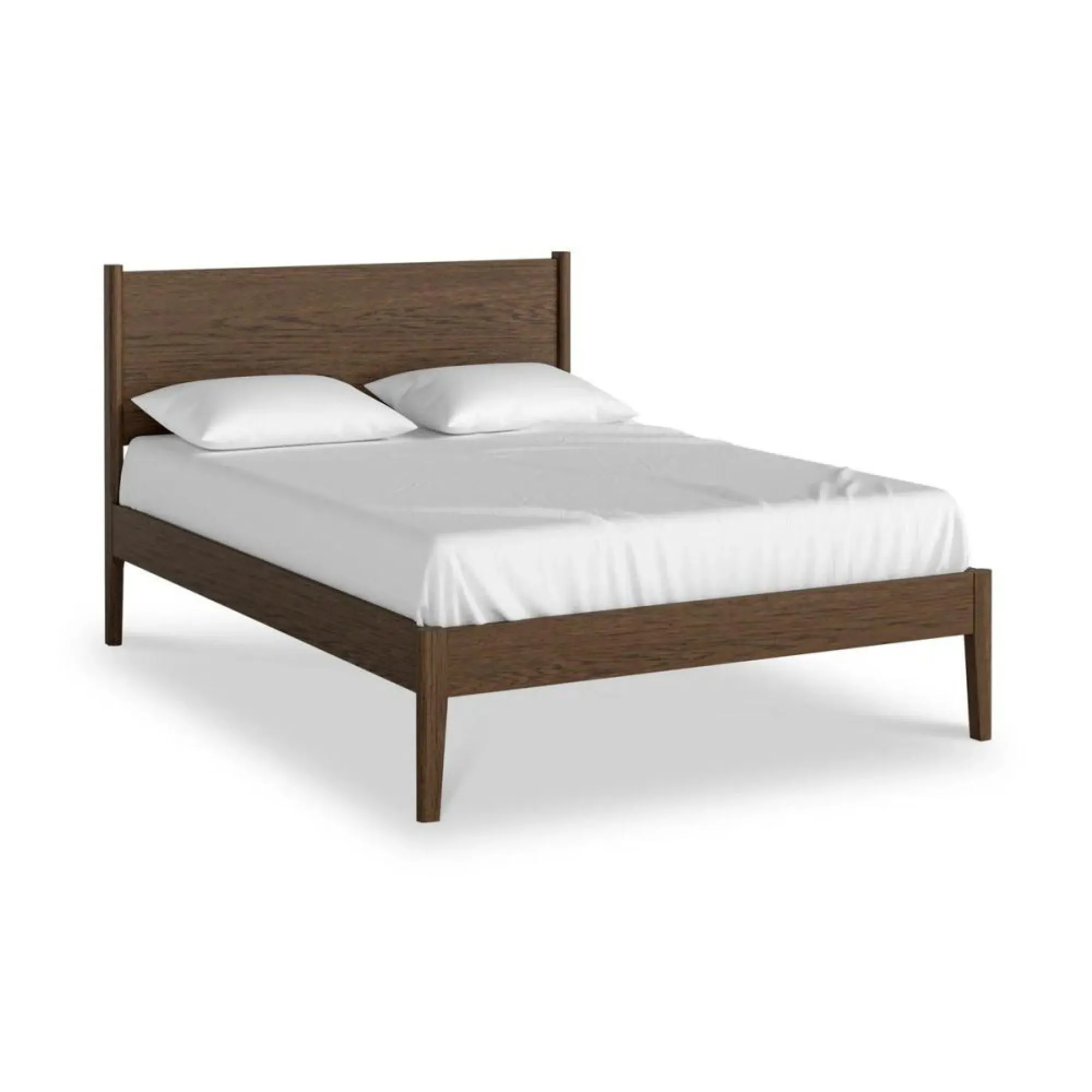 Paris Double Panelled Bed - Dark Brown, Oak