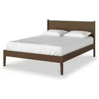 Paris King Size Panelled Bed - Dark Brown, Oak