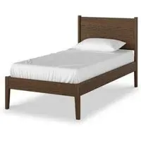 Paris Single Panelled Bed - Dark Brown, Oak