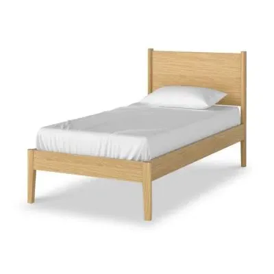 Paris Single Panelled Bed - Natural, Oak