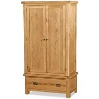 Salisbury 2 Door 1 Drawer Double Wardrobe - Oak