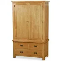 Salisbury 2 Door 3 Drawer Double Wardrobe - Oak