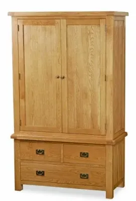 Salisbury 2 Door 3 Drawer Double Wardrobe - Oak image