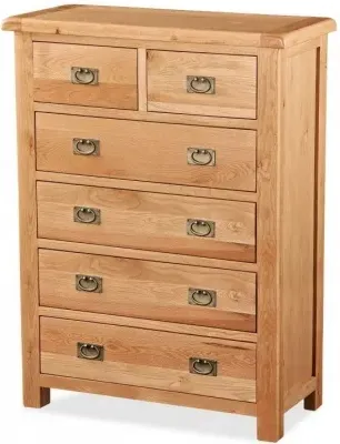 Salisbury 2+4 Drawer Chest - Oak