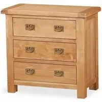 Salisbury 3 Drawer Small Chest - Oak