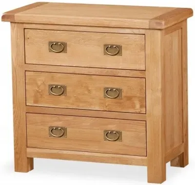 Salisbury 3 Drawer Small Chest - Oak image