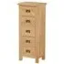 Salisbury 5 Drawer Narrow Chest - Oak