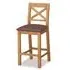 Salisbury Cross Back Bar Stool - Oak