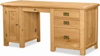 Salisbury Double Pedestal Desk - Oak image