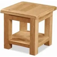 Salisbury Lamp Table with Shelf - Oak