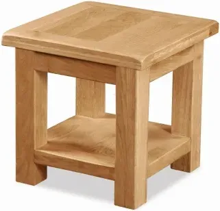 Salisbury Lamp Table with Shelf - Oak image