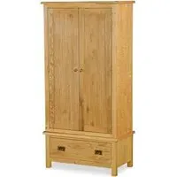 Salisbury Lite 2 Door 1 Drawer Double Wardrobe - Oak