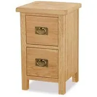 Salisbury Lite 2 Drawer Bedside Cabinet - Oak