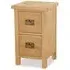 Salisbury Lite 2 Drawer Bedside Cabinet - Oak