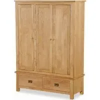 Salisbury Lite 3 Door 2 Drawer Wardrobe - Oak
