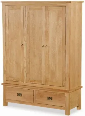 Salisbury Lite 3 Door 2 Drawer Wardrobe - Oak image