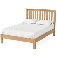 Salisbury Lite Double Slatted Bed Frame - Oak