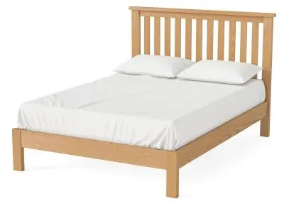 Salisbury Lite Double Slatted Bed Frame - Oak image