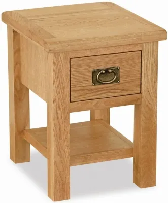 Salisbury Lite Oak 1 Drawer Lamp Table - Oak image