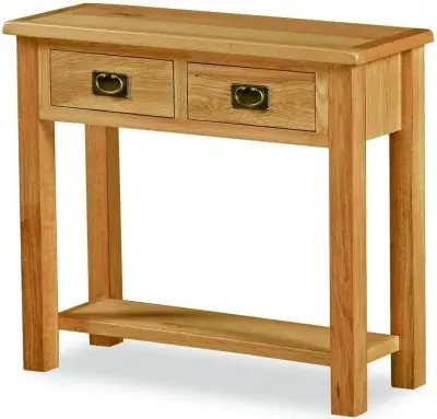Salisbury Lite Oak 2 Drawer Console Table - Oak image