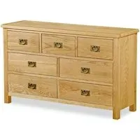 Salisbury Lite Oak 3+4 Drawer Wide Chest - Oak