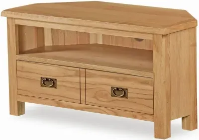 Salisbury Lite Oak 90cm Corner TV Unit - Oak image