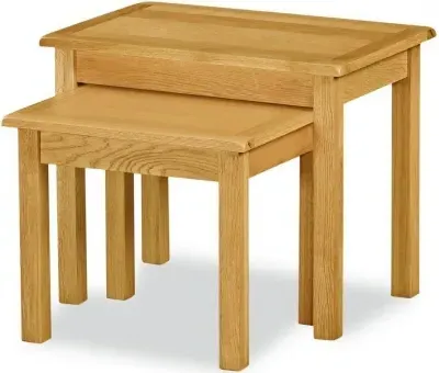 Salisbury Lite Oak Nest of 2 Tables - Oak