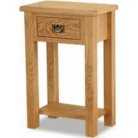 Salisbury Lite Oak Telephone Table with Drawer - Oak