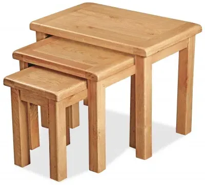 Salisbury Nest of 3 Tables - Oak image