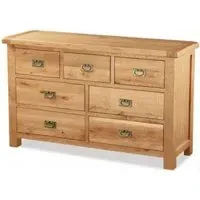 Salisbury Oak 3+4 Drawer Wide Chest - Oak
