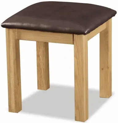 Salisbury Padded Dressing Stool - Oak image