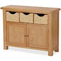 Salisbury Small Sideboard with Baskets - Oak