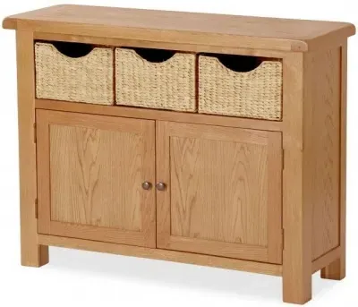 Salisbury Small Sideboard with Baskets - Oak image