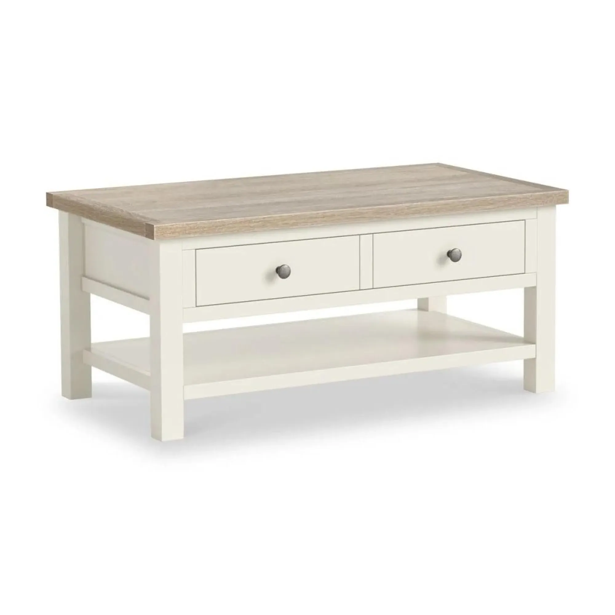 Storage Coffee Table - White