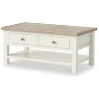 Storage Coffee Table - White