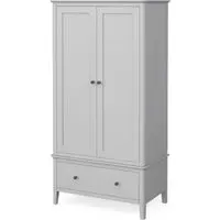 Stowe 2 Door Double Wardrobe with Drawer - Grey