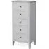 Stowe 5 Drawer Narrow Chest - Grey