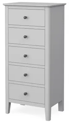 Stowe 5 Drawer Narrow Chest - Grey image