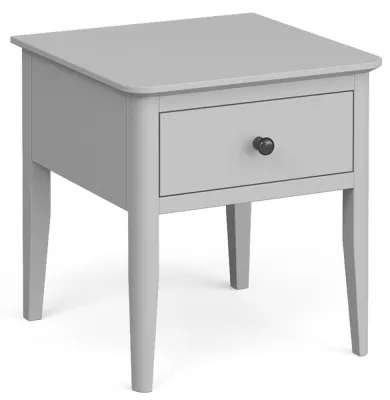Stowe Grey 1 Drawer Lamp Table - Silver Grey